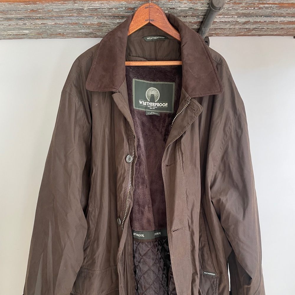 Vintage weatherproof microfiber barn coat with removable liner. Size XXL
